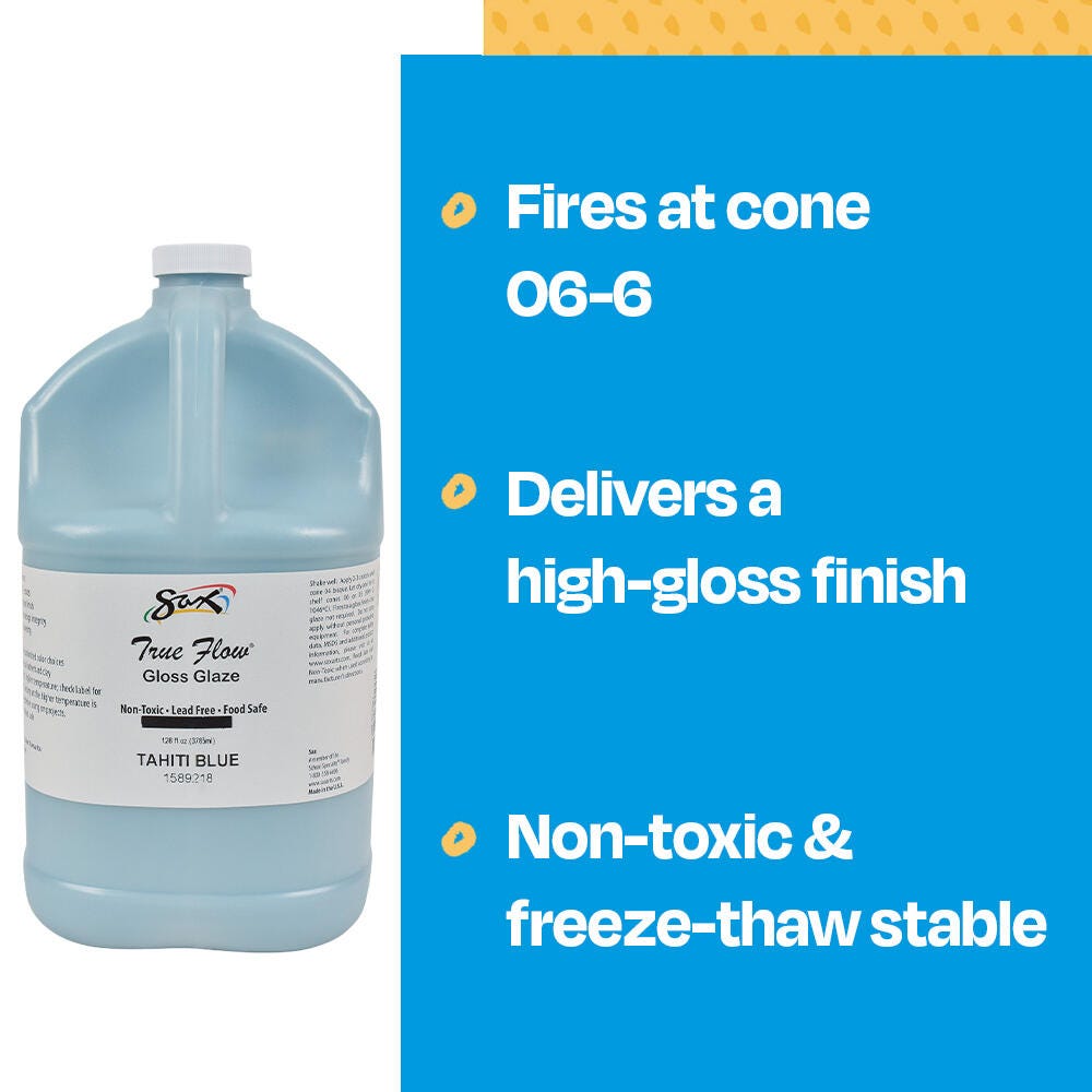 Sax Gloss Glaze, 1 Gallon, Tahiti Blue | School Specialty